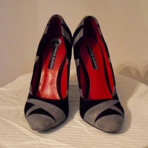 Charles Jourdan Black/Grey Women Heels